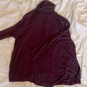 Dark purple turtleneck